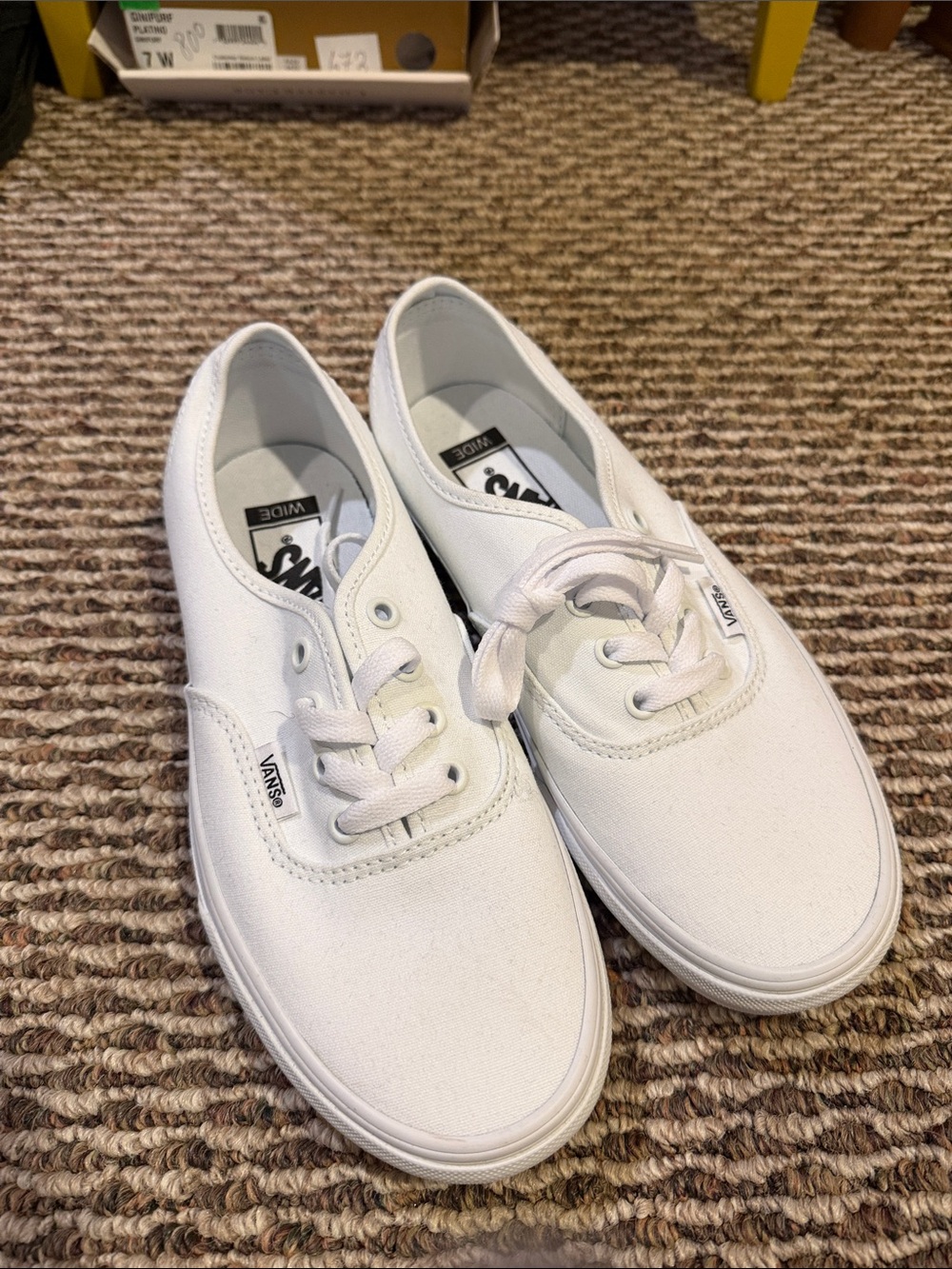 Vans White Canvas Low-Top Sneakers